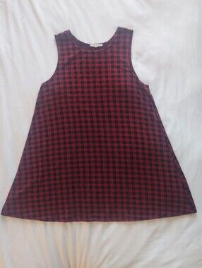 Socialite Red and Black Checkered Dress